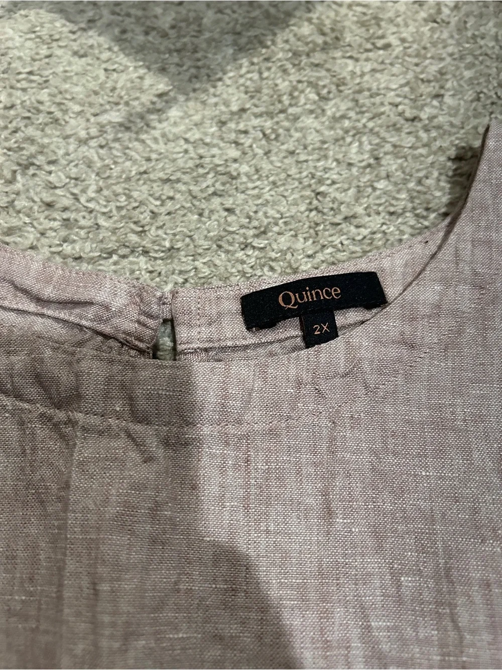 Quince Vintage Pink Chambray Linen Set